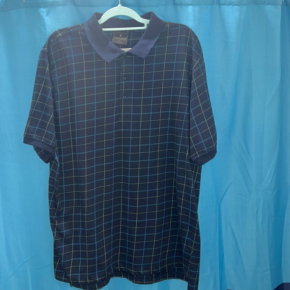Steve and Barry’s polo shirt blue green